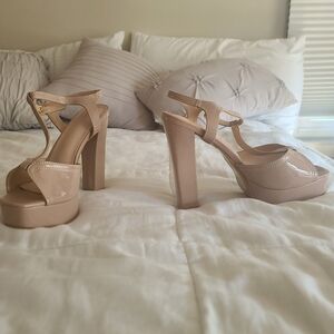 Size 9 Tan High Heels